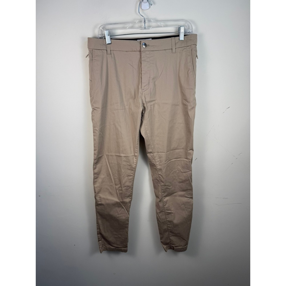 Birddogs Unlined Golf Pants Mens 34x31 Khaki Tan Stretch Cotton Nylon Chino